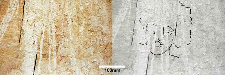 کشف یک نقاشی باستانی از چهره عیسی مسیح در سرزمین مقدس کشف یک نقاشی باستانی از چهره عیسی مسیح در سرزمین مقدس