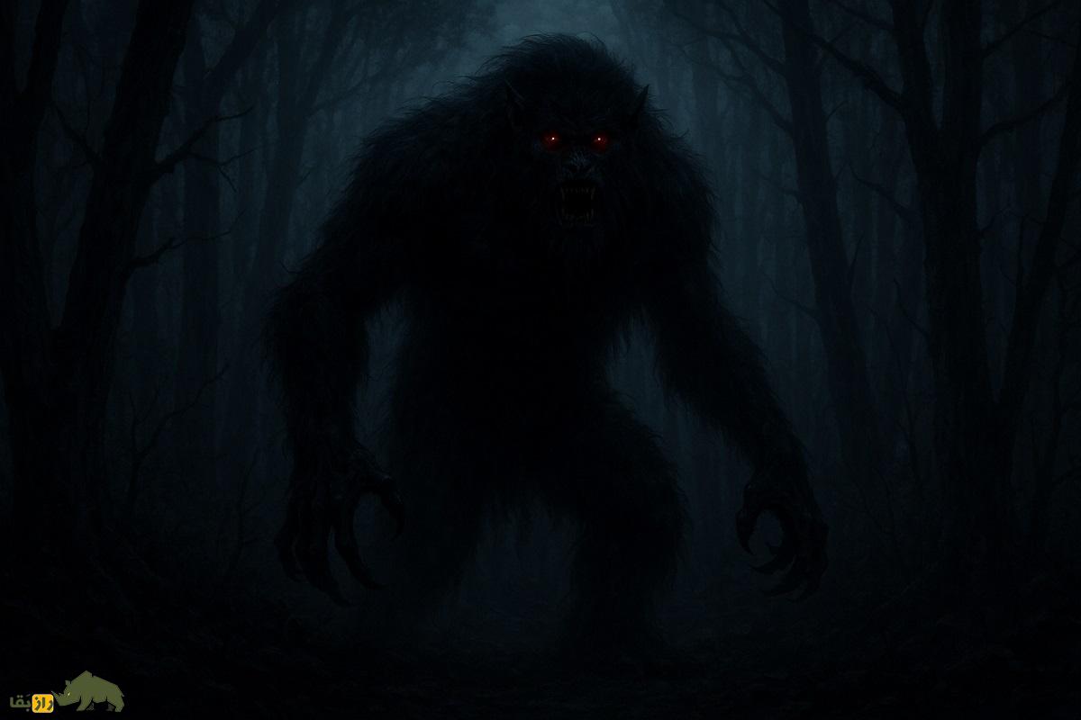 الازنگی؛ موجودی آدمخوار در افسانههای بختیاری با بدنی سیاه و پرمو که شبها به شکار انسان میپردازد الازنگی