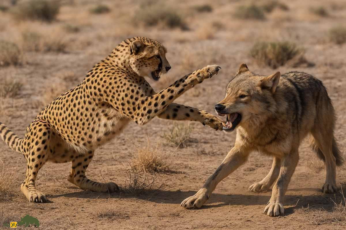 یوزپلنگ آسیایی قوی‌تر است یا گرگ ایرانی و در نبرد تن‌به‌تن کدام برنده خواهد شد؟
