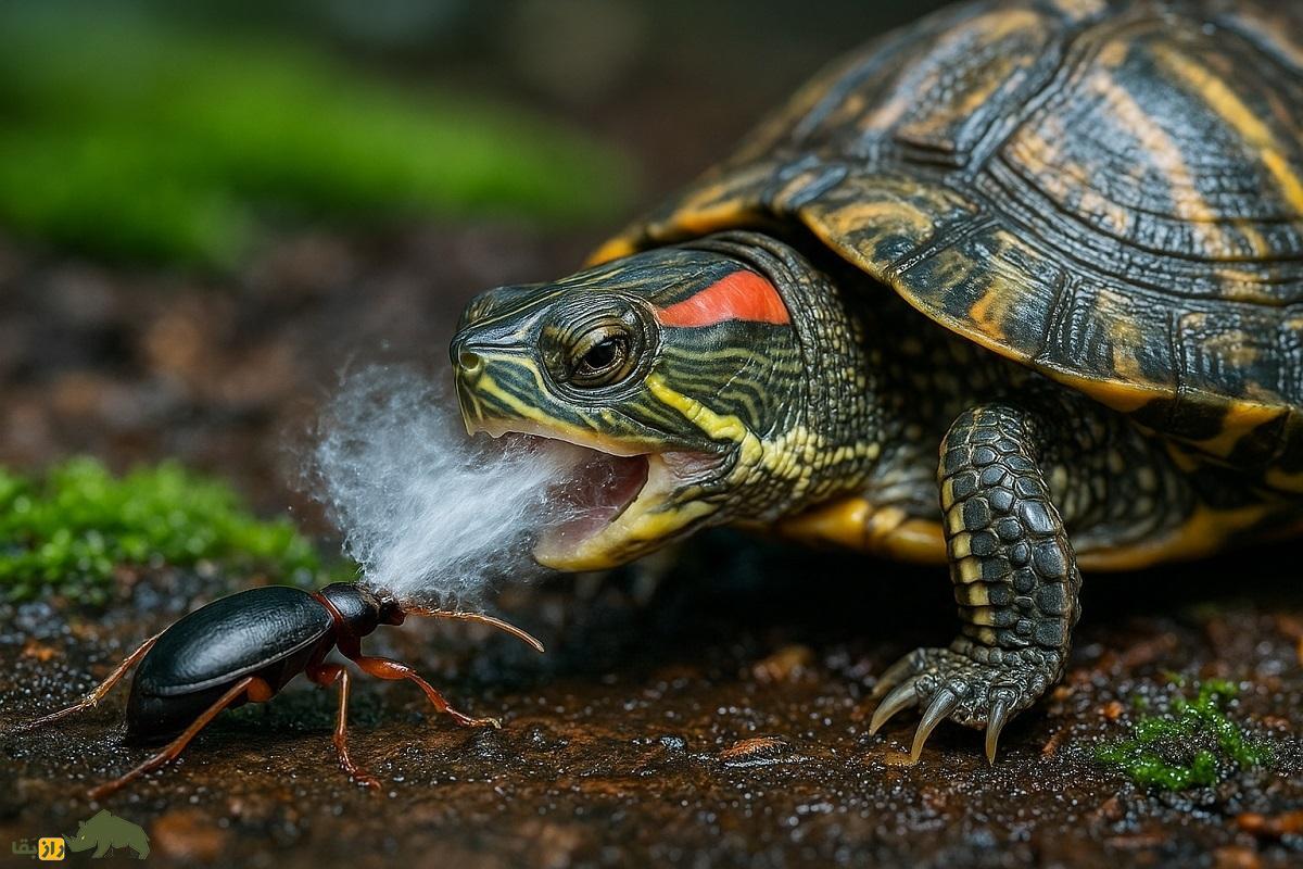 نبرد مرگبار لاک‌پشت یا سوسک بمب‌افکن؛ کدام یک برنده می‌شود؟