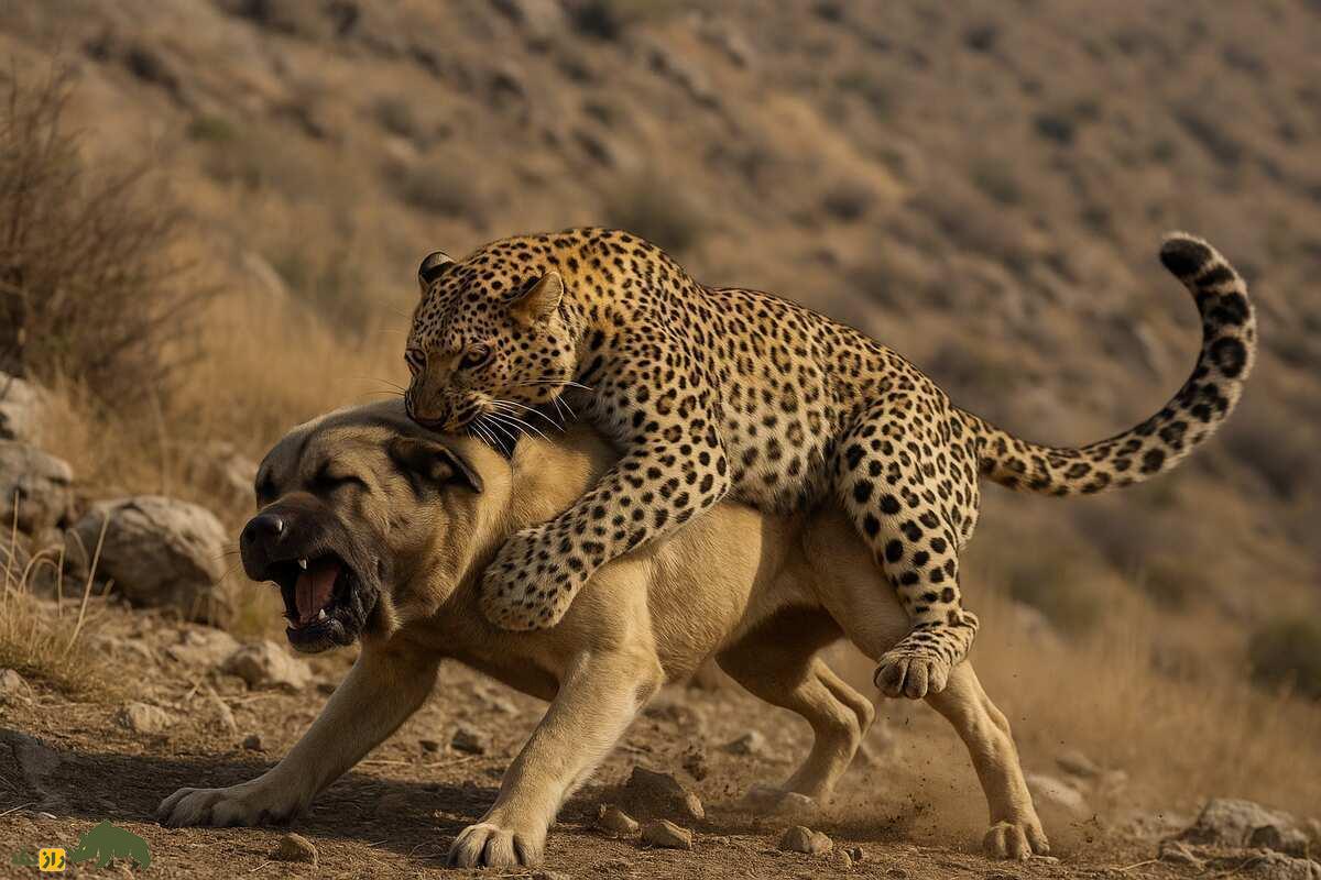 سگ سرابی یا پلنگ ایرانی؛ اگر پلنگ و سگ سرابی با هم درگیر شوند کدام‌یک برنده می‌شود؟