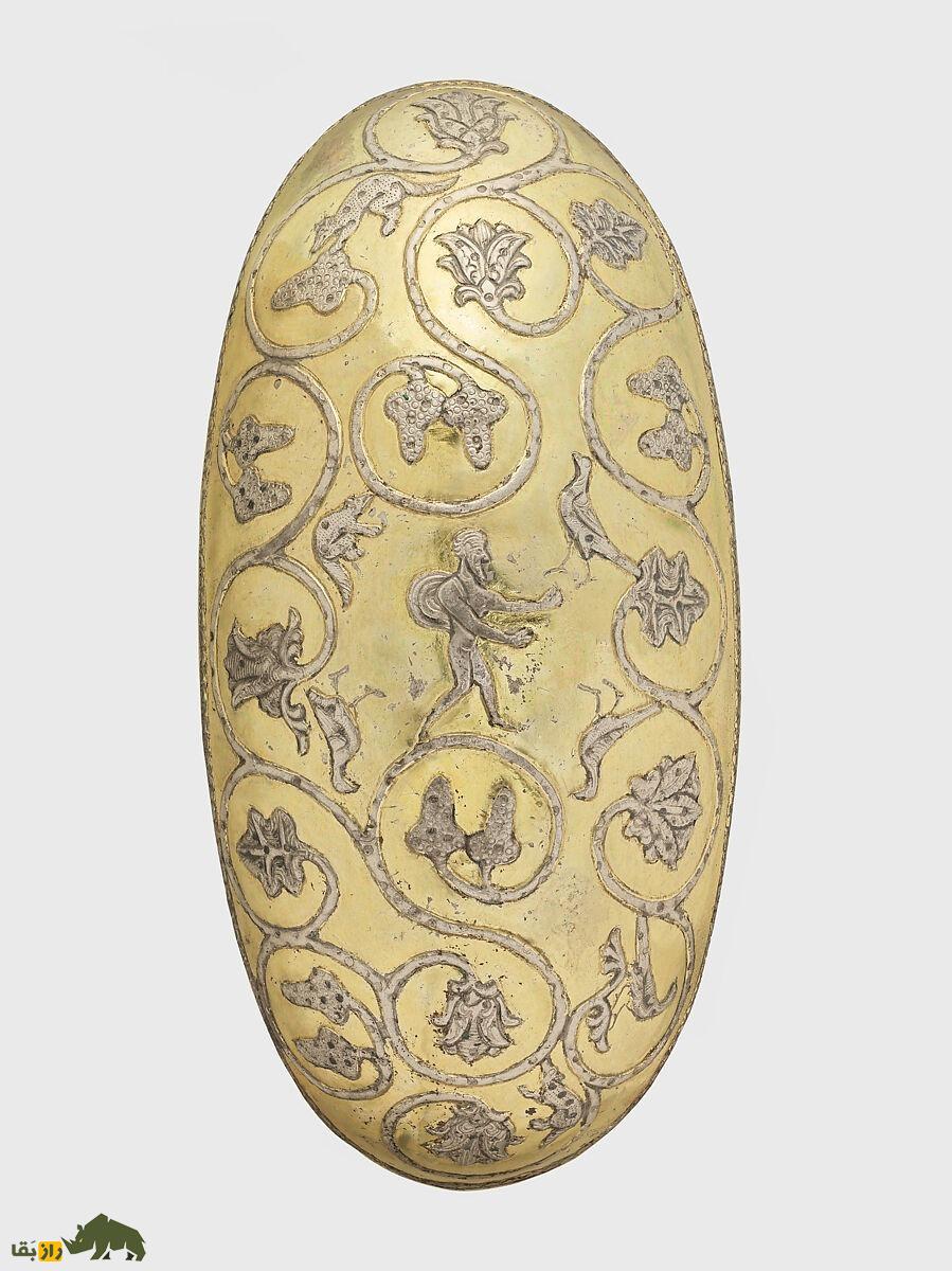 کاسههای بیضیشکل ساسانی؛ کاسههایی از جنس نقره با روکش طلا که نماد محبوبیت دیونیزوس در نزد ساسانیان است کاسههای بیضیشکل ساسانی