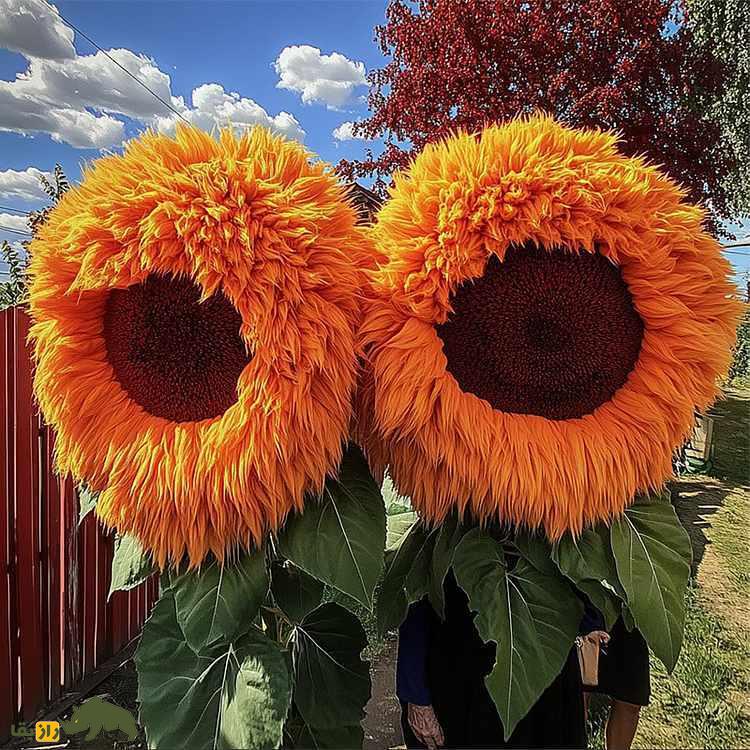 آفتابگردان خرسی؛ گل معروف به «آفتابگردان پاکوتاه» که گلبرگهای خوراکی دارد و شبیه یک خرش پشمالوست! آفتابگردان خرسی