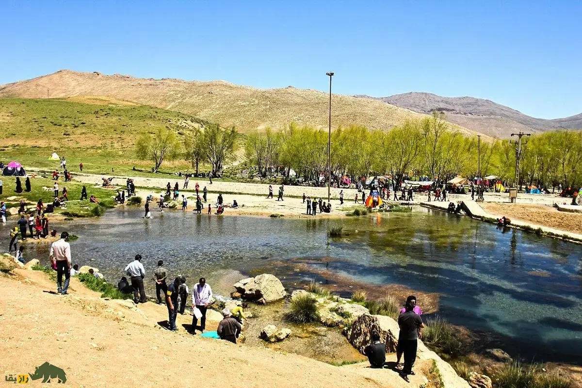 چشمه دیمه کوهرنگ؛ چشمه معروف به «آقا حیدر» که سالمترین آب جهان را دارد و محل زندگی کبک و روباه است چشمه دیمه کوهرنگ