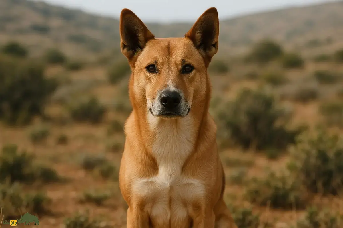 سگ کنعان: سگ خاورمیانهای که بسیار شبیه سگهای وحشی است و مانند آنها لانه حفر میکند و لاشخوری میکند سگ کنعان