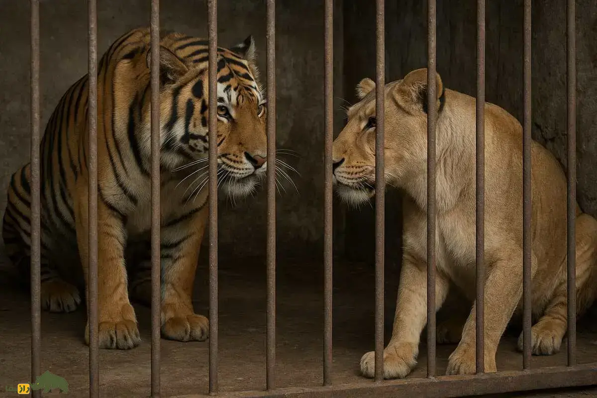اگر یک شیر ماده و یک ببر نر را به مدت ۳۰ روز در یک قفس نگهداری کنیم چه می‌شود؟