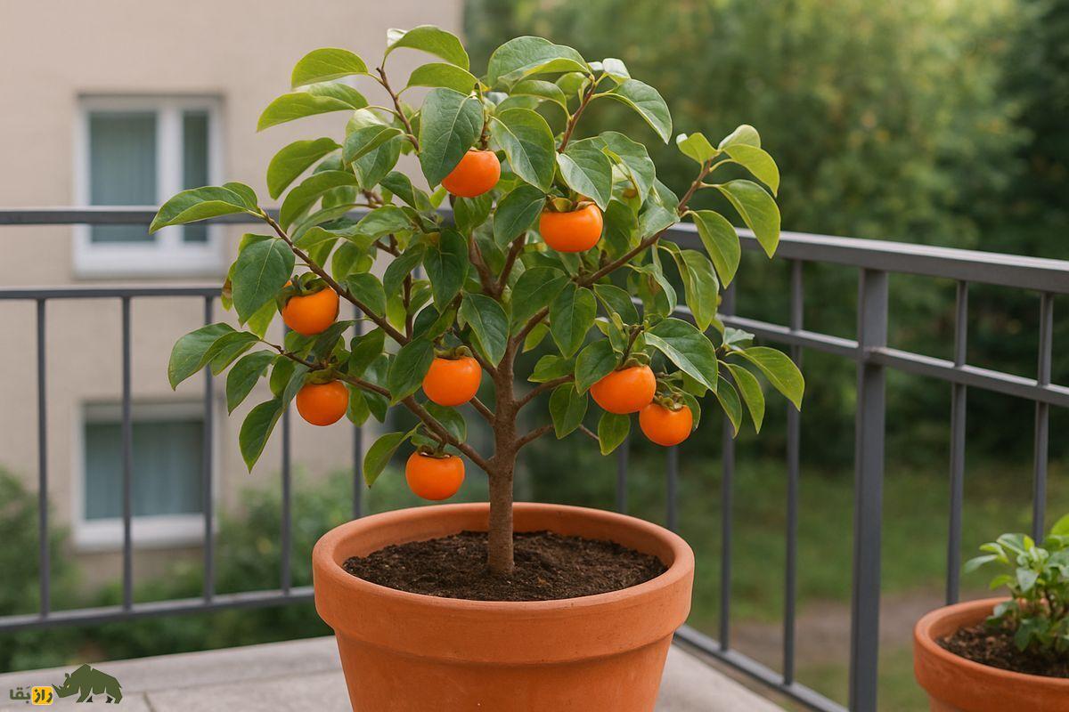 خرمالوی مینیاتوری؛ این خرمالوی کوچک را در گلدان و بالکن خانه بکارید و میوه برداشت کنید!