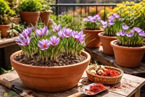 کشت زعفران در خانه؛ آیا واقعاً می‌شود با چند گلدان درآمد میلیونی داشت؟