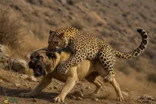 سگ سرابی قوی‎‌تر است یا پلنگ و اگر با هم درگیر شوند کدام‌ برنده می‌شود؟