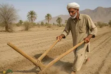 گاوآهن چوبی بلوچ‌ها؛ ابزاری ساده که بلوچ‌های ایران همانند کشاورزان مصر باستان از آن برای شخم زدن زمین استفاده می‌کنند