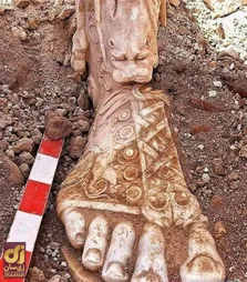 تصویری وحشتناک از کشف مجسمه مارکوس اورلیوس در ترکیه