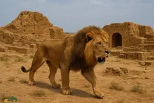 شیر بین‌النهرین؛ شیر معروف به «شیر میان‌رودان» که نماد تمدن بین‌النهرین بود و در ایران هم زندگی می‌کرد